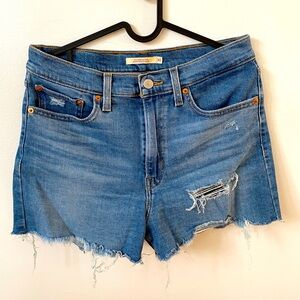 Levi’s high rise jean shorts